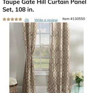 Taupe Gate Hill Curtain Panel